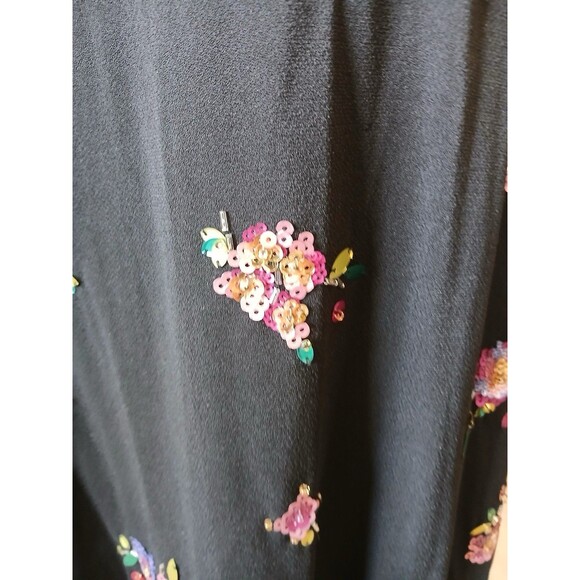 INC International Concepts Women's Embellished Bubble Hem Halter Top Black PXL - Picture 9 of 16